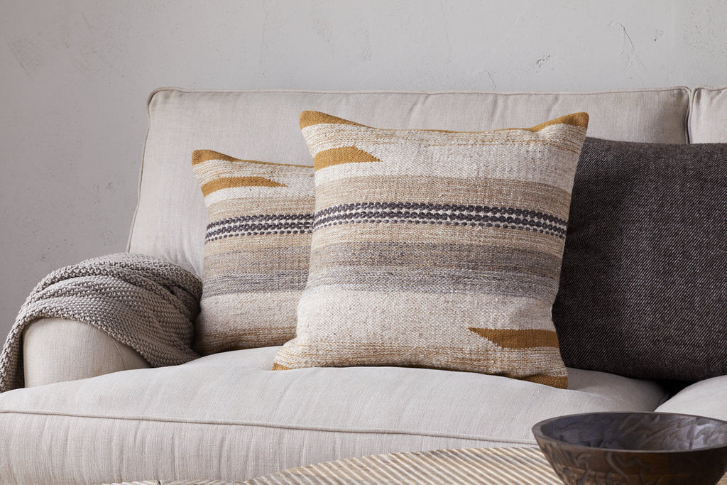 Aravali Wool Cushion Cover - Ochre