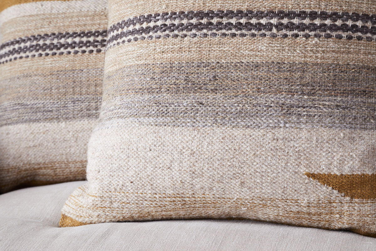 Aravali Wool Cushion Cover - Ochre