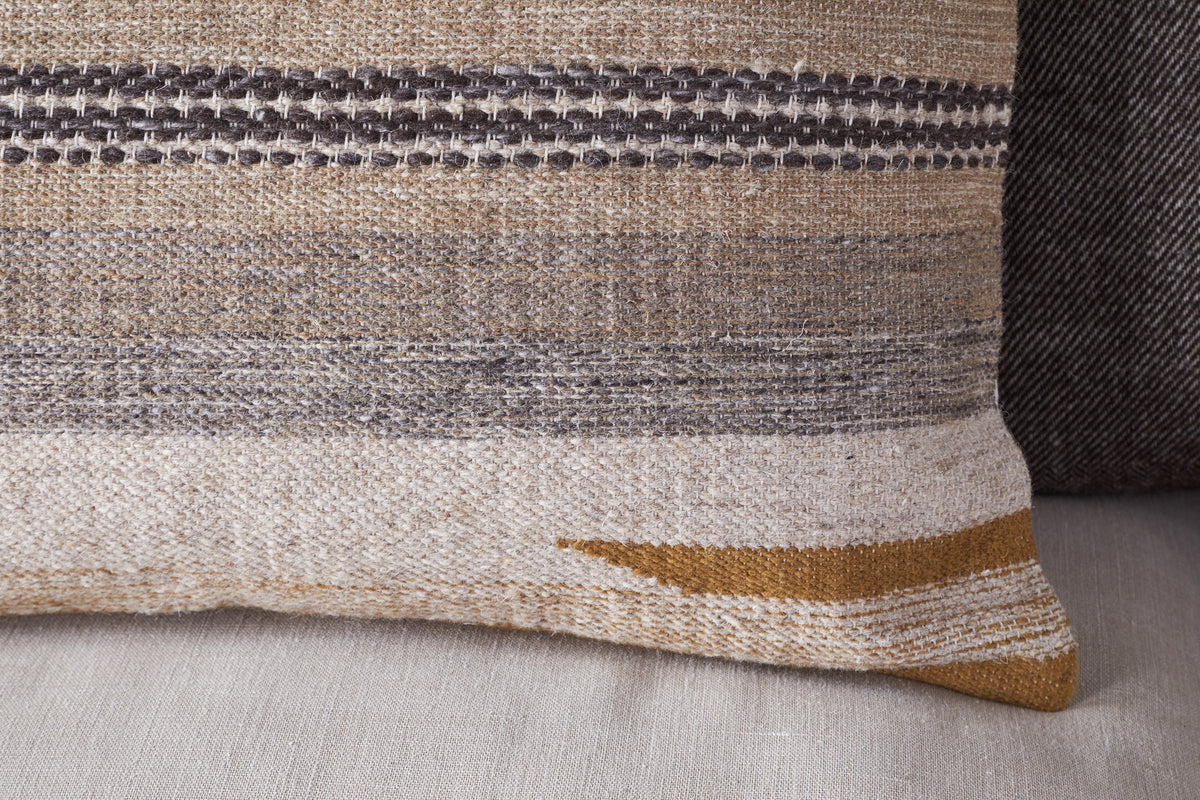 Aravali Wool Cushion Cover - Ochre