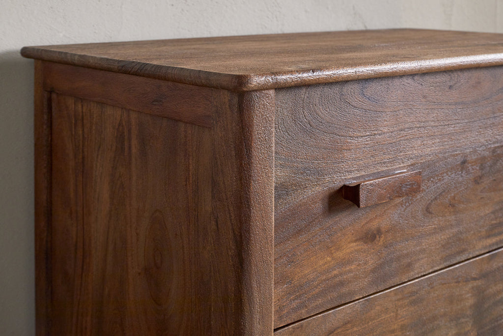 Anbu Acacia Chest of Drawers - Washed Walnut