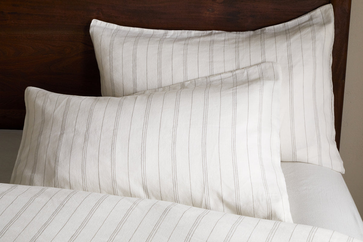 Anta Hemp & Cotton Housewife Pillowcases -  Sage Green