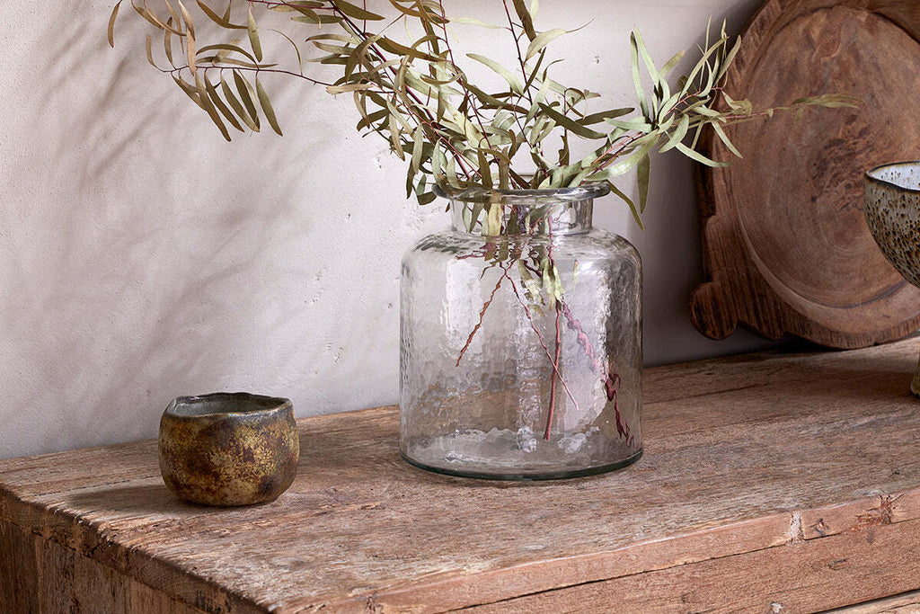 Akra Recycled Glass Vase - Clear
