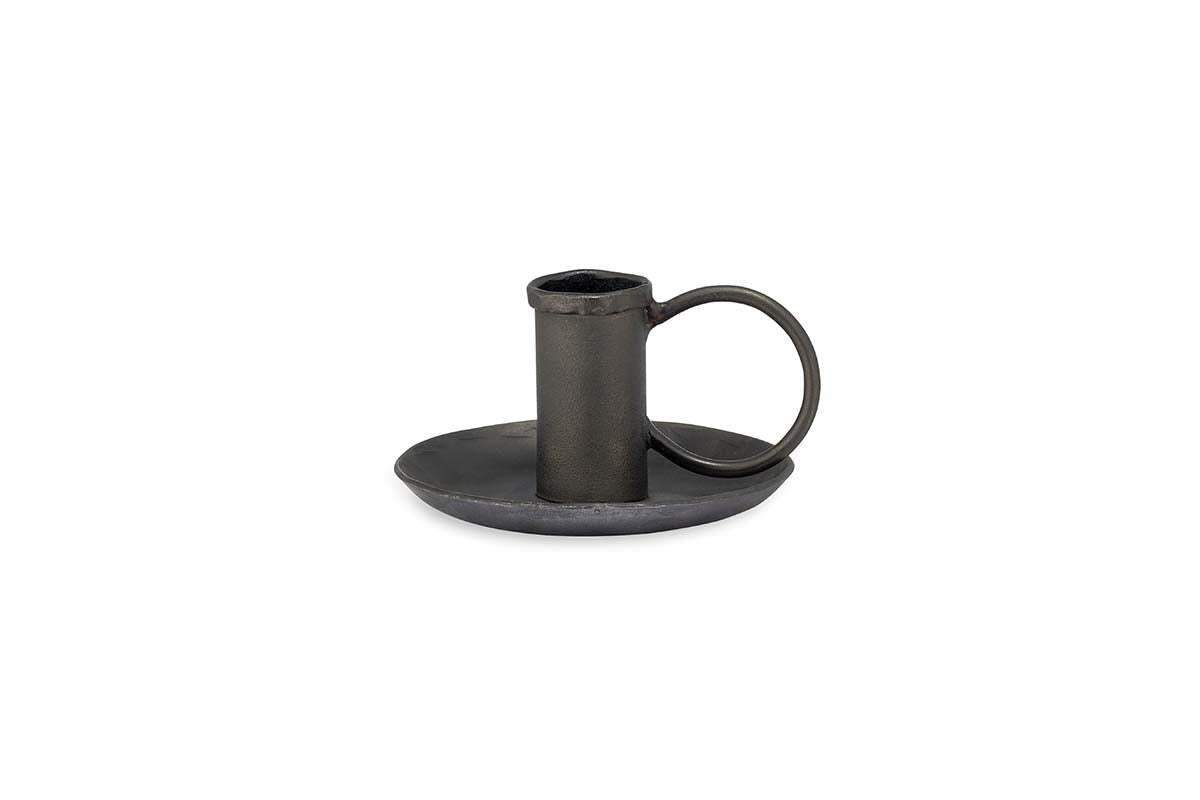 Amri Iron Candlestick - Antique Black