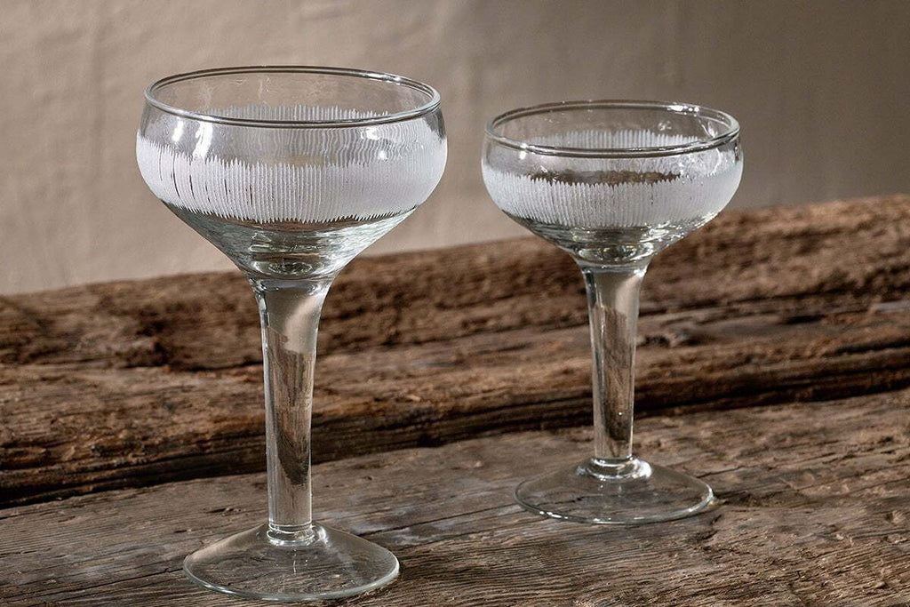 Anara Etched Champagne Glass - Clear (Set of 4)