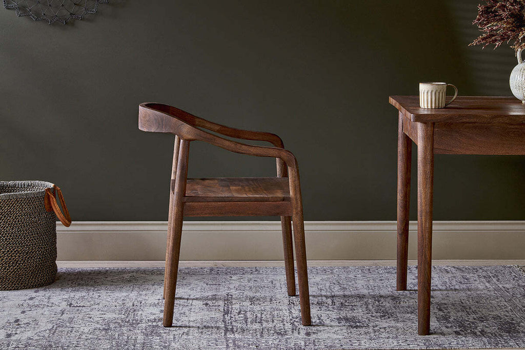 Anbu Acacia Dining Chair - Washed Walnut