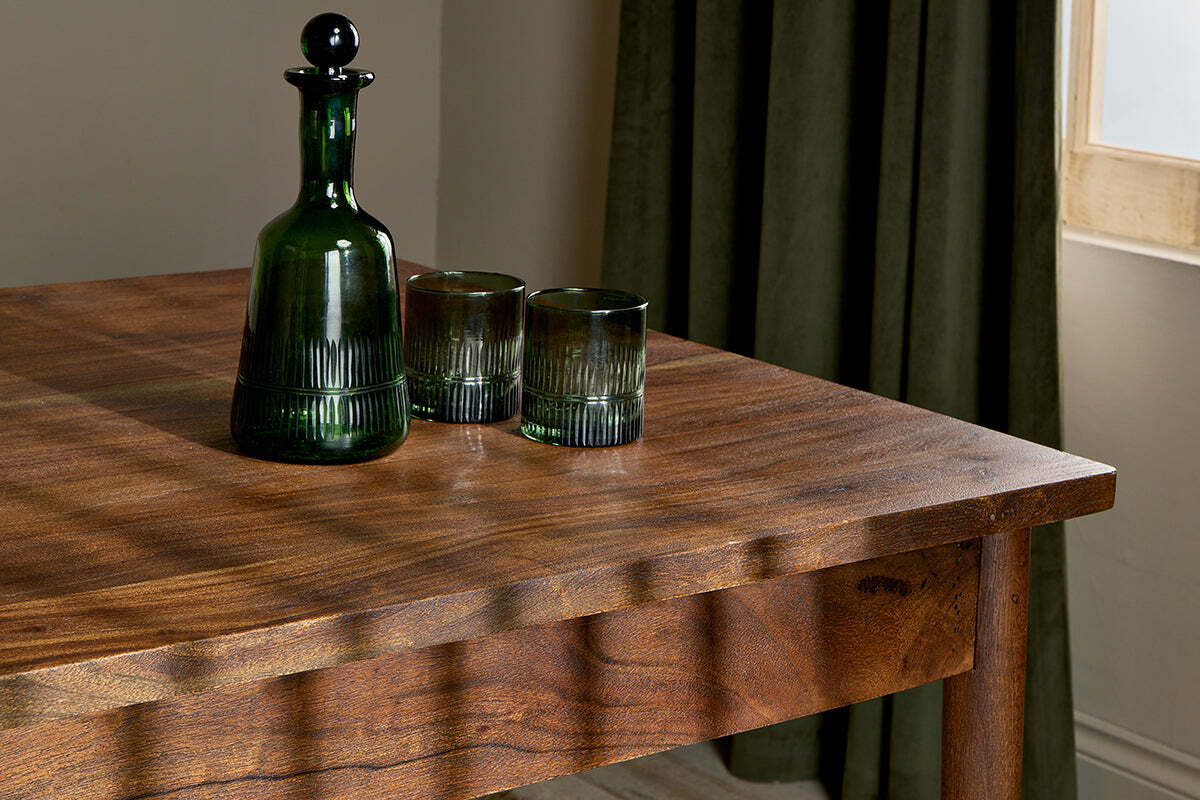 Anbu Acacia Dining Table - Washed Walnut