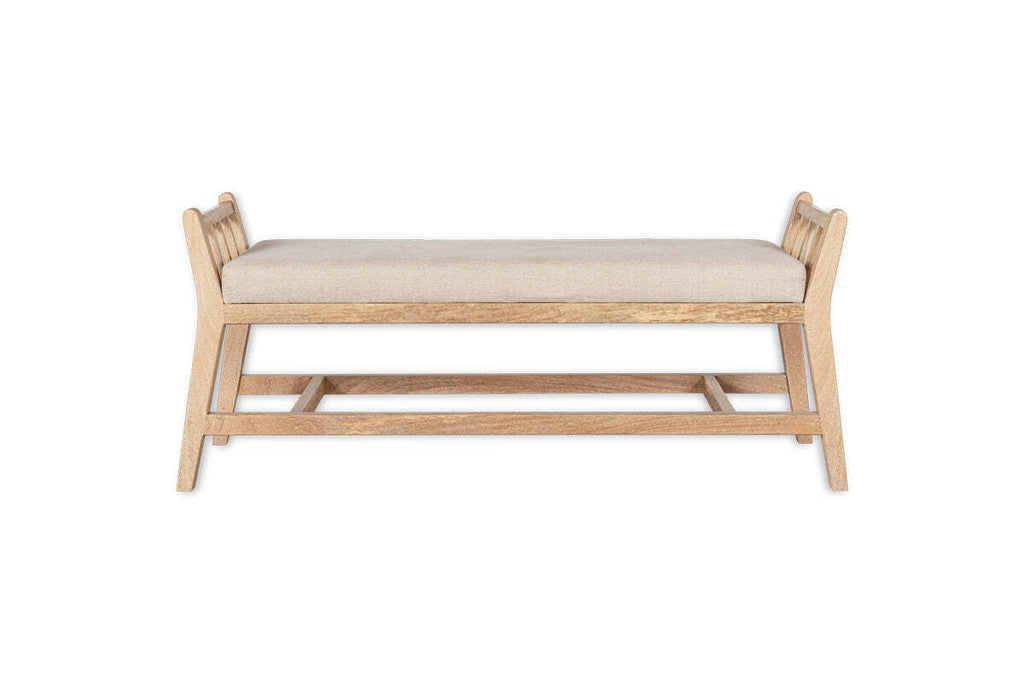Avanthi Upholstered Sleigh Bench - Natural