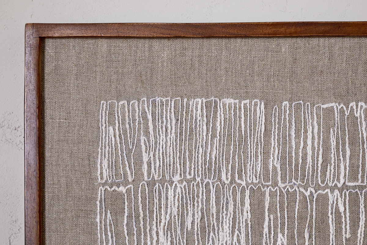 Birala Hand Stitched Wall Art - Natural
