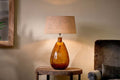 Baba Recycled Glass Lamp Base - Burnt Amber - Large Tall