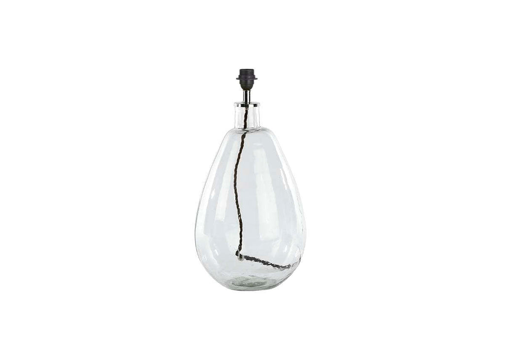 Baba Recycled Glass Lamp Base - Clear - Large Tall