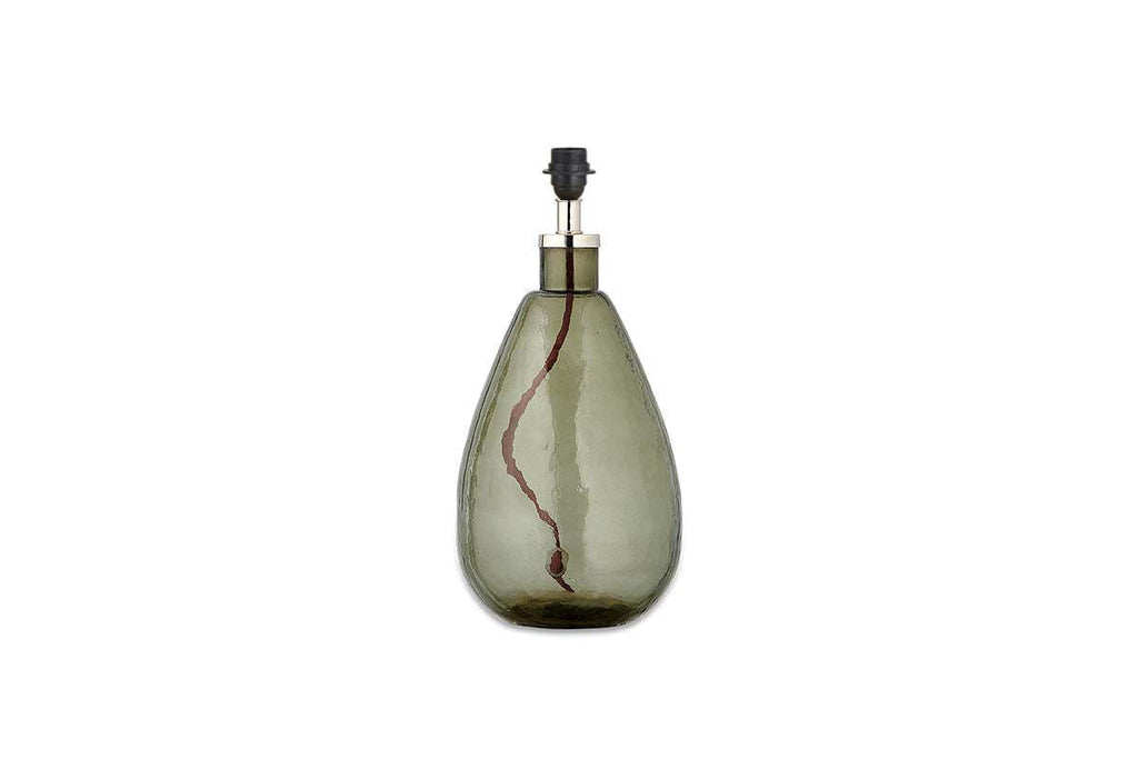 Baba Recycled Glass Lamp Base - Green - Small Tall