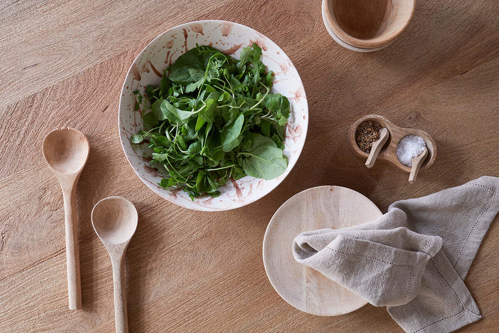 Canela Splatter Serving Bowl - Dusty Terracotta