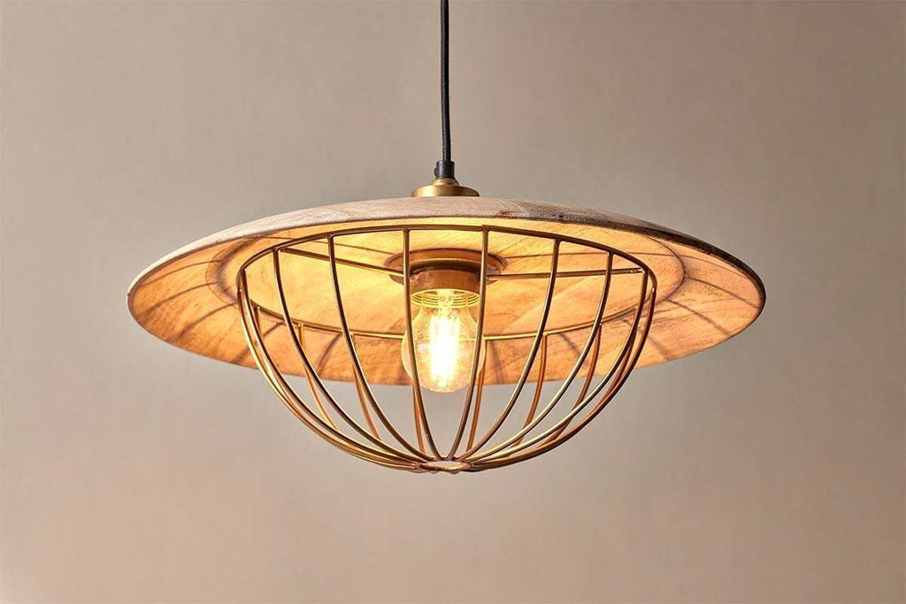 Chakai Wood & Metal Pendant - Large