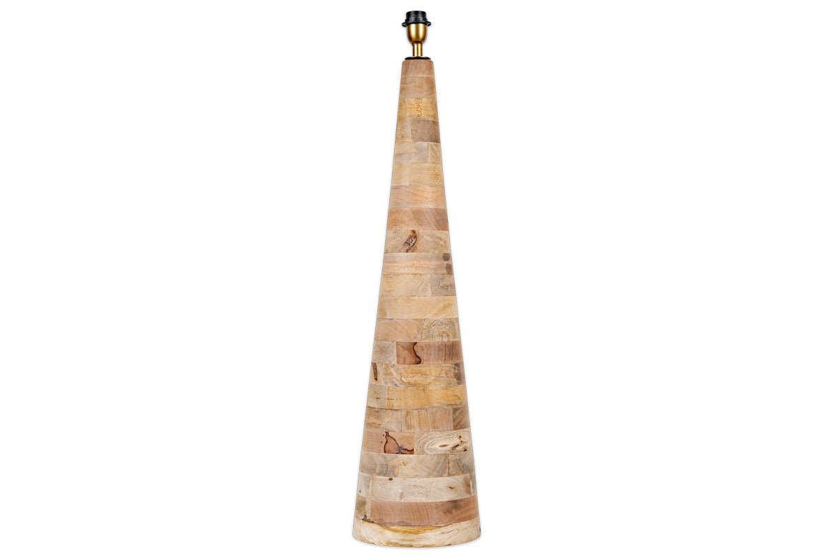 Chameli Tapered Mango Wood Floor Lamp Base
