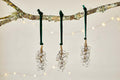 Danvi Glass Drop Baubles - Brass & Clear (Set of 3)