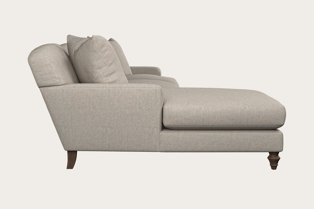 Deni Grand Left Hand Chaise Sofa - Brera Linen Natural