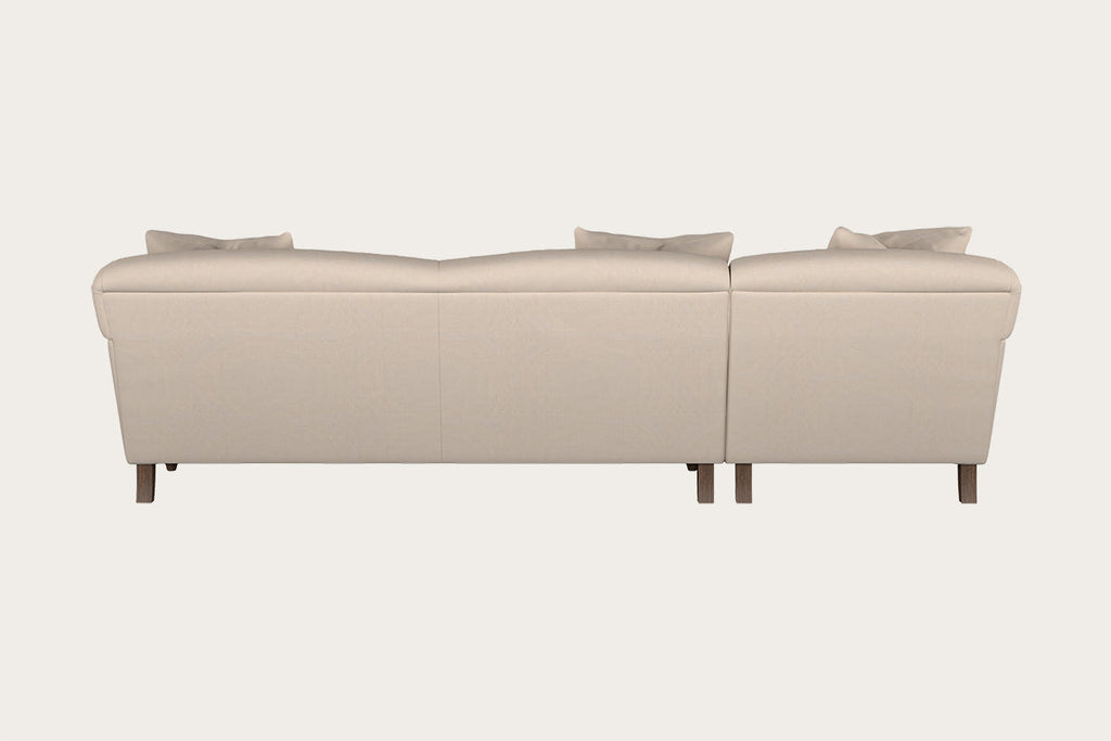 Deni Grand Left Hand Chaise Sofa - Recycled Cotton Natural