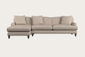 Deni Grand Left Hand Chaise Sofa - Recycled Cotton Natural