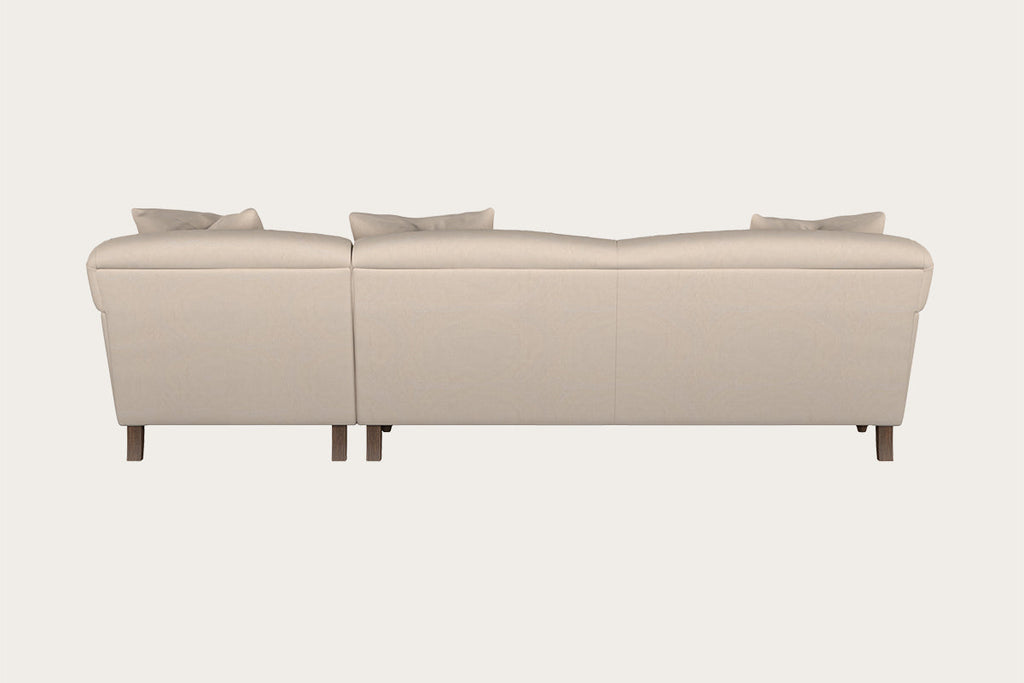 Deni Grand Right Hand Chaise Sofa - Recycled Cotton Natural
