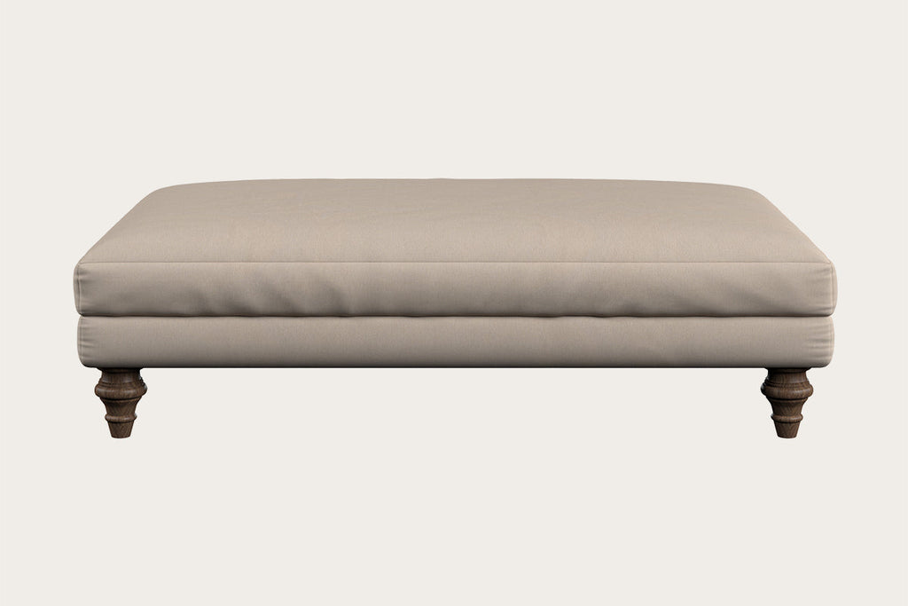 Deni Large Footstool - Brera Linen Chestnut