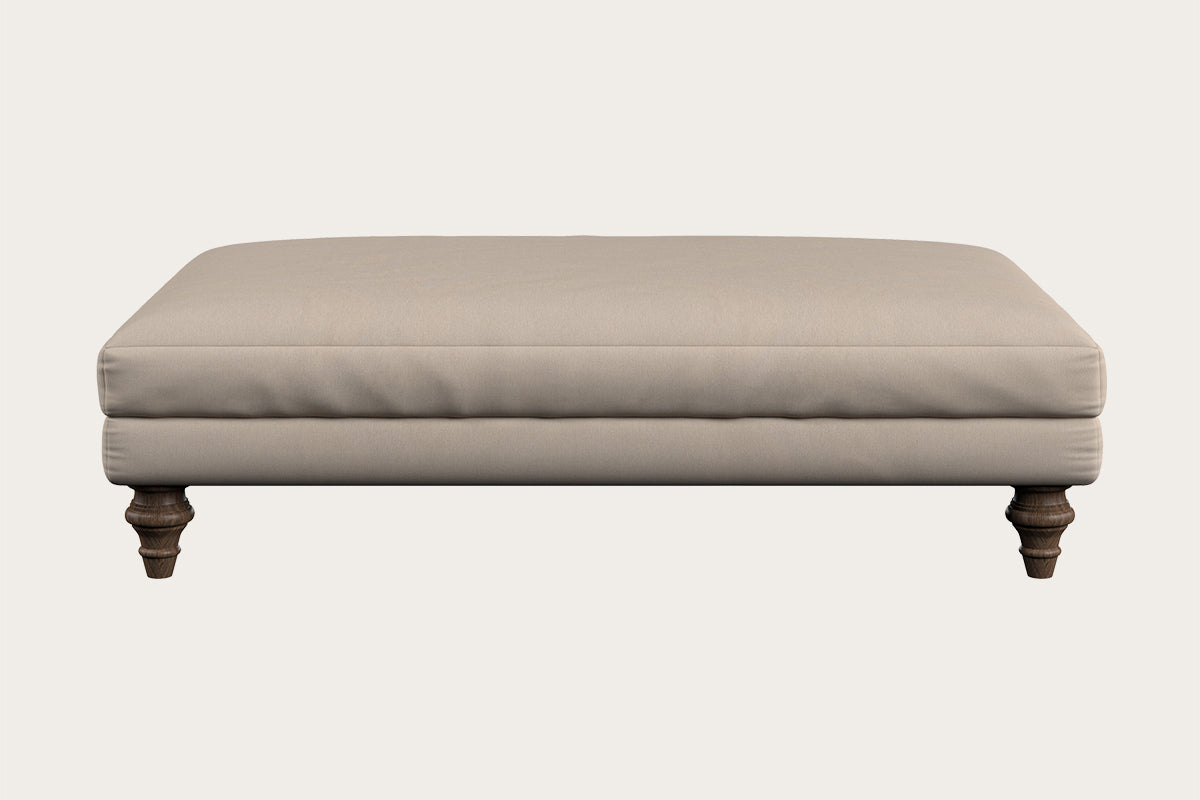 Deni Large Footstool - Recycled Cotton Natural