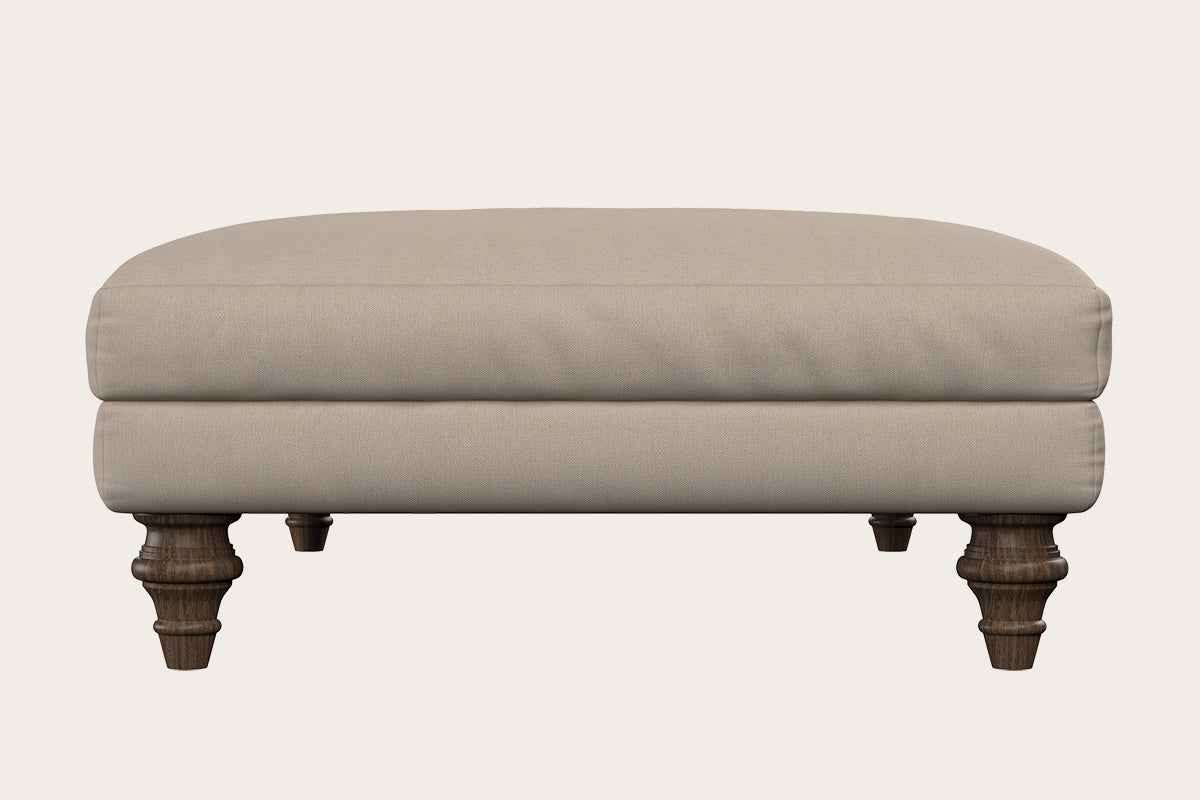 Deni Large Footstool - Brera Linen Chestnut