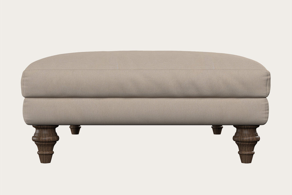 Deni Large Footstool - Recycled Cotton Natural