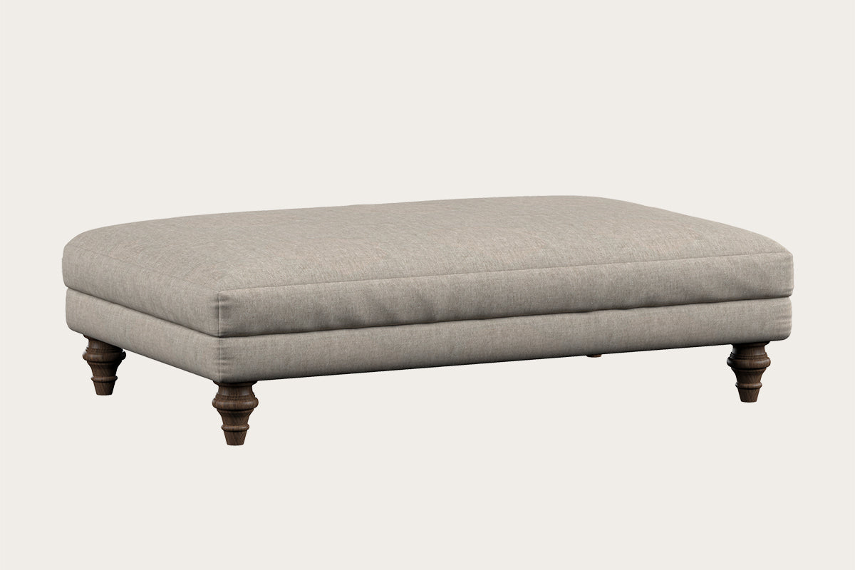 Deni Large Footstool - Brera Linen Natural