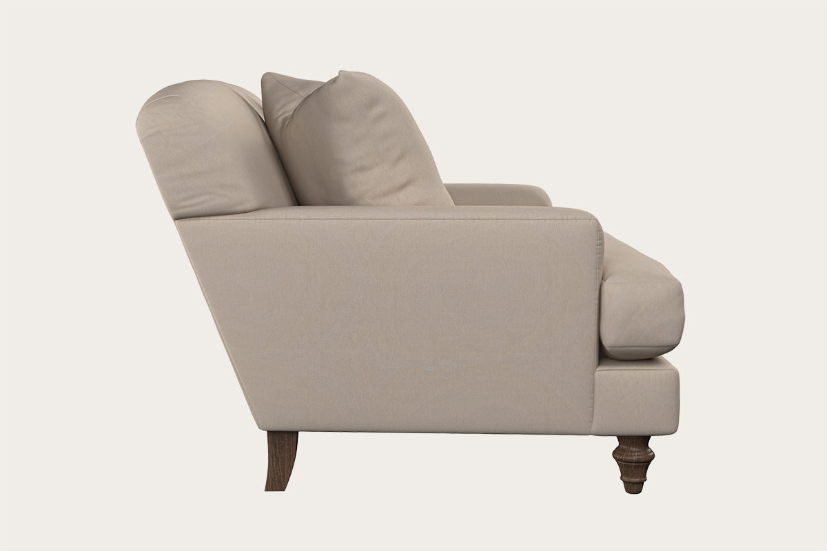 Deni Large Footstool - Brera Linen Pebble