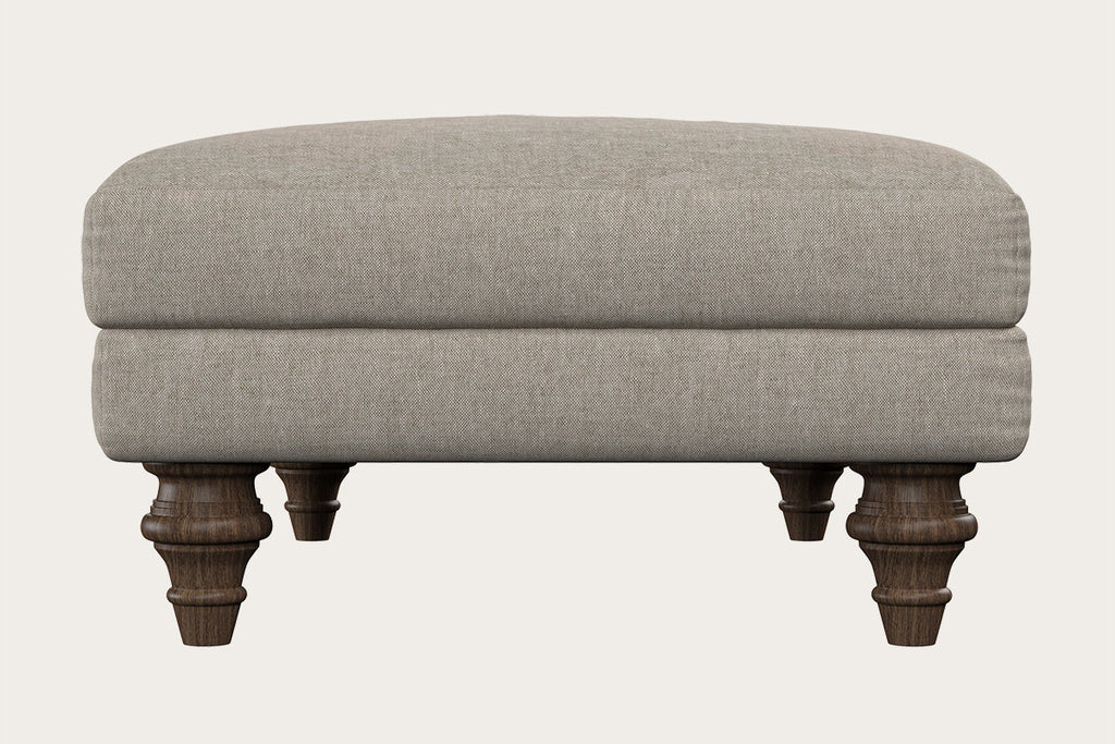 Deni Medium Footstool - Recycled Cotton Natural