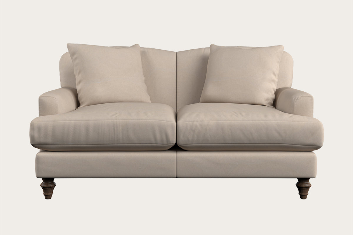 Deni Large Left Hand Chaise Sofa - Brera Linen Charcoal