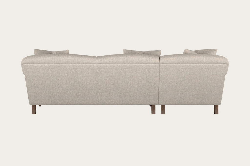 Deni Large Left Hand Chaise Sofa - Brera Linen Natural
