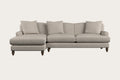 Deni Large Left Hand Chaise Sofa - Brera Linen Natural
