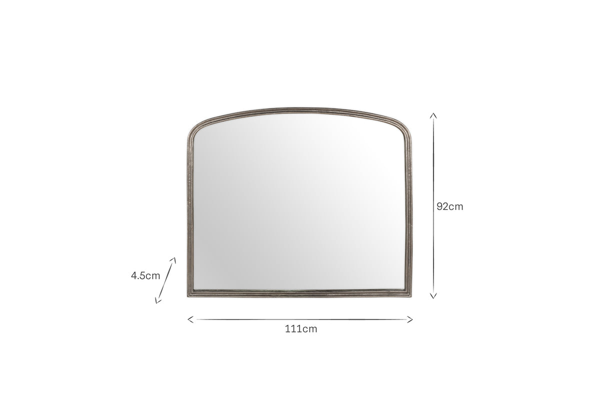Almora Wall Mirror - Antique Nickle