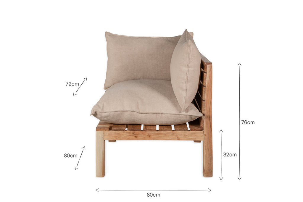 Anbarasi Acacia Modular Corner - Natural