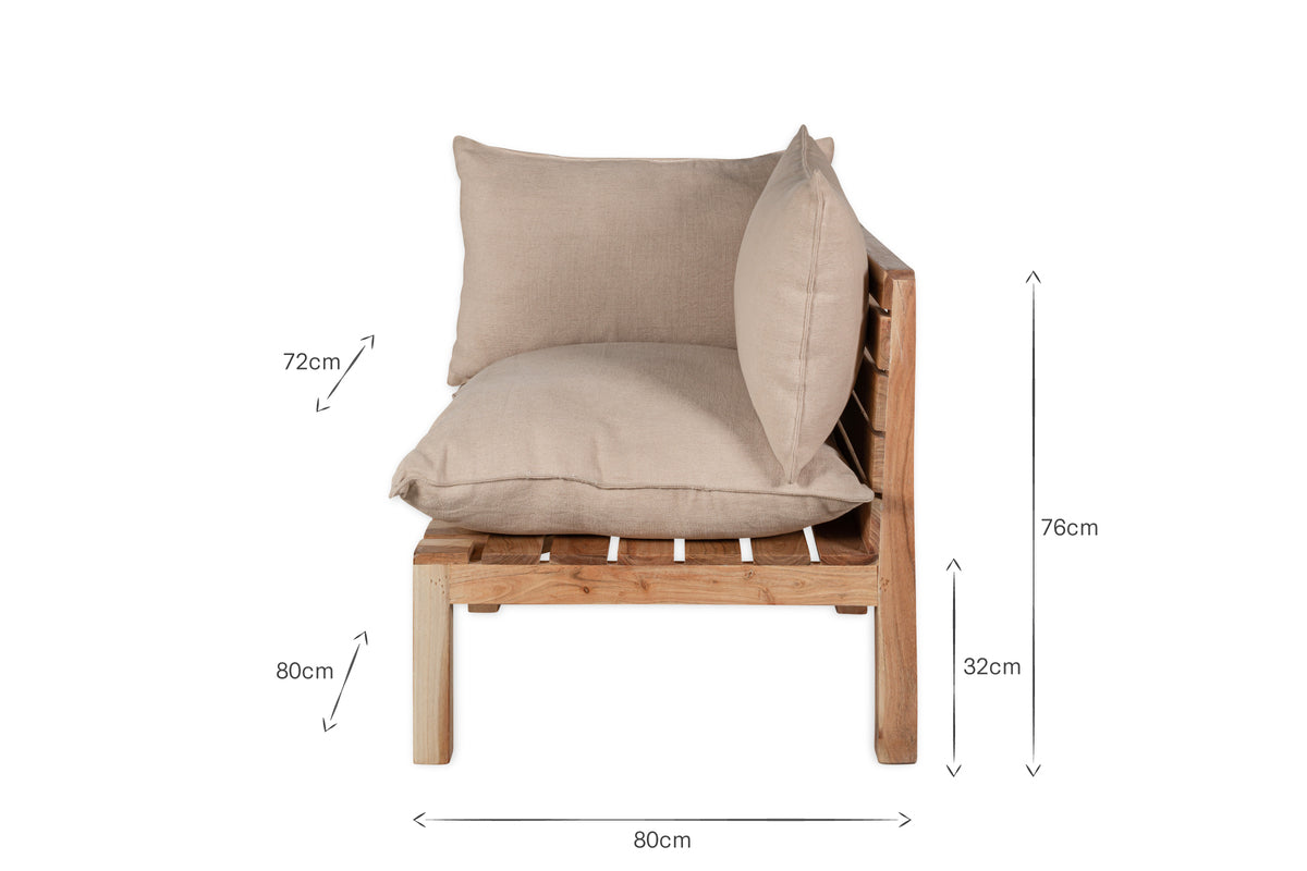 Anbarasi Acacia Modular Corner - Natural