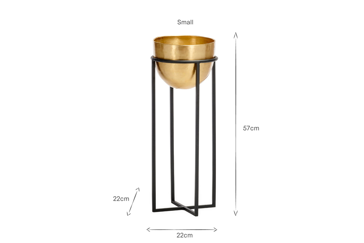 Atsu Brass Planter Stand