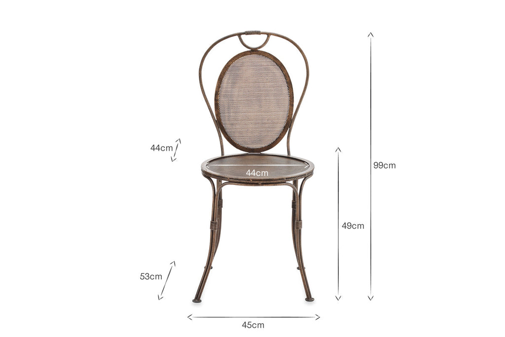 Parwaha Iron Bistro Chair