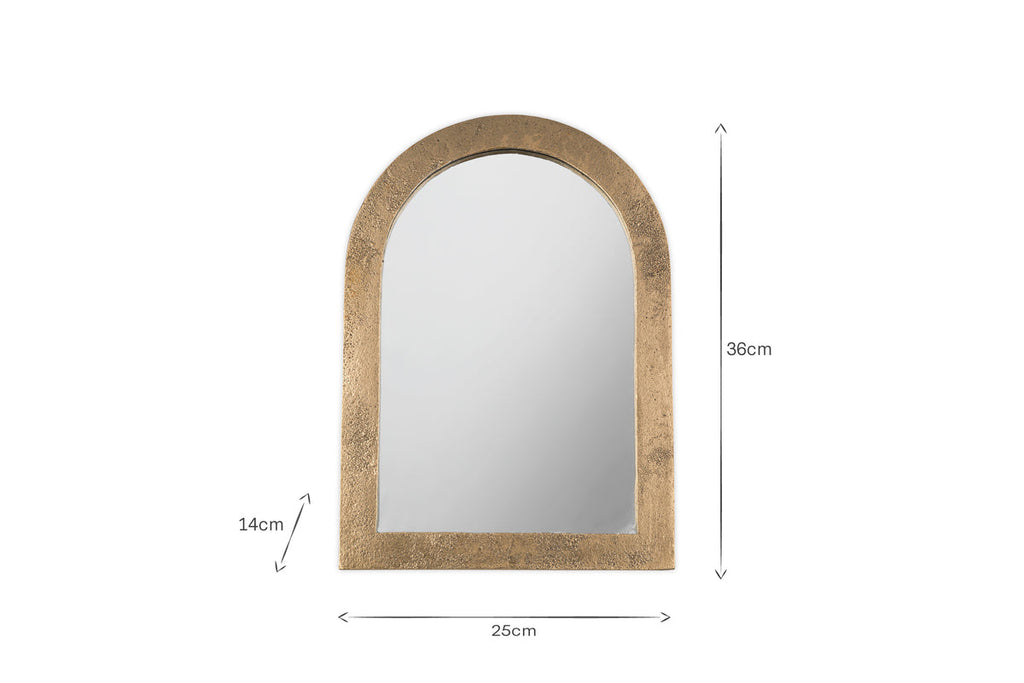 Cayce Cast Aluminum Vanity Mirror - Antique Brass