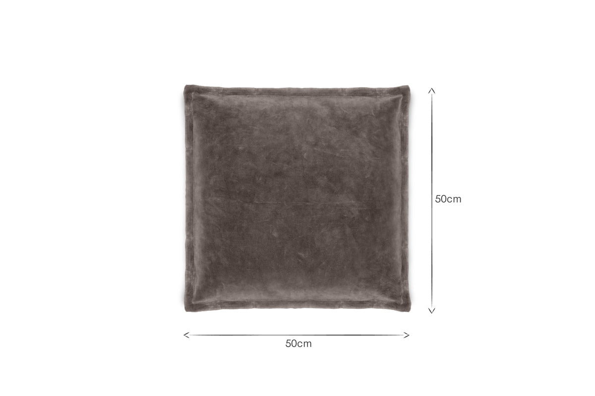 Dhara Velvet Cushion Cover - Charcoal