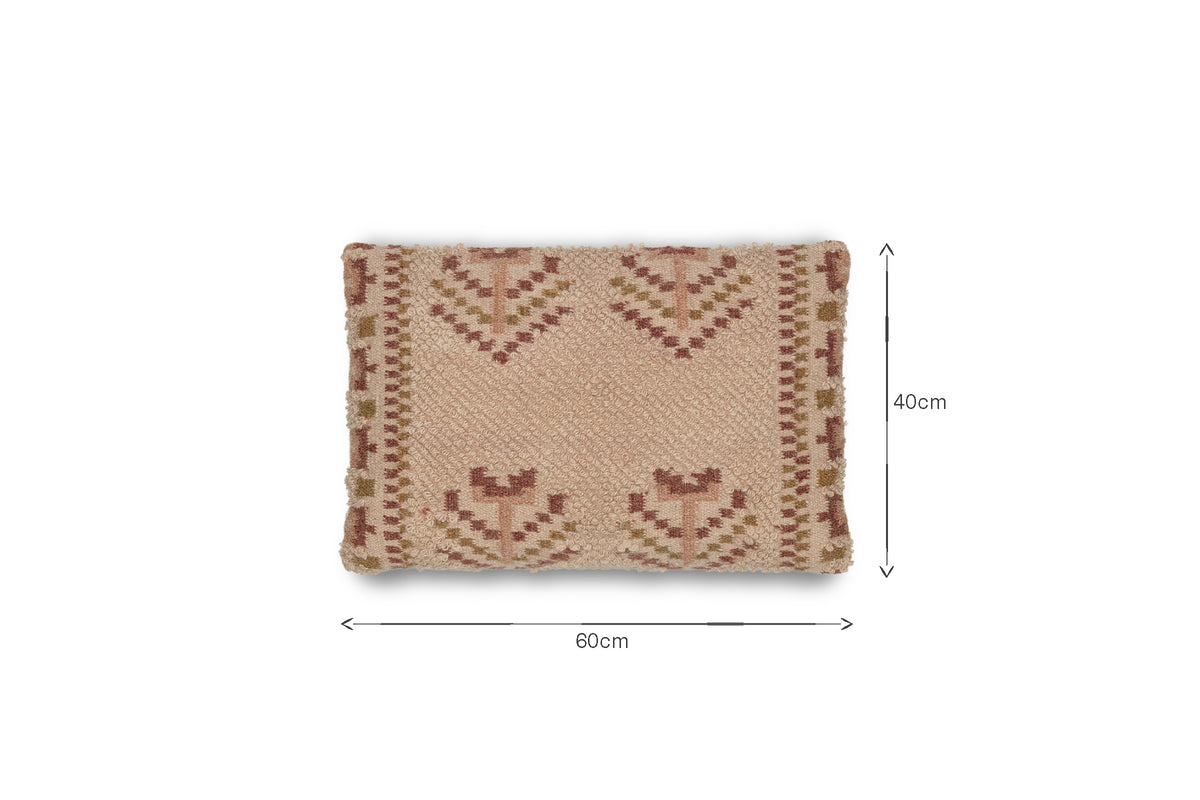 Kandy Wool & Cotton Cushion Cover - Dusty Pink