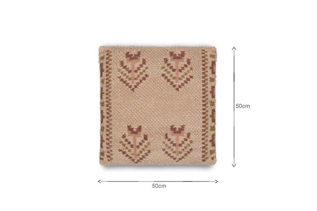 Kandy Wool & Cotton Cushion Cover - Dusty Pink