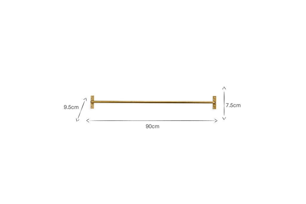 Laila Iron Hanging Rail - Brass