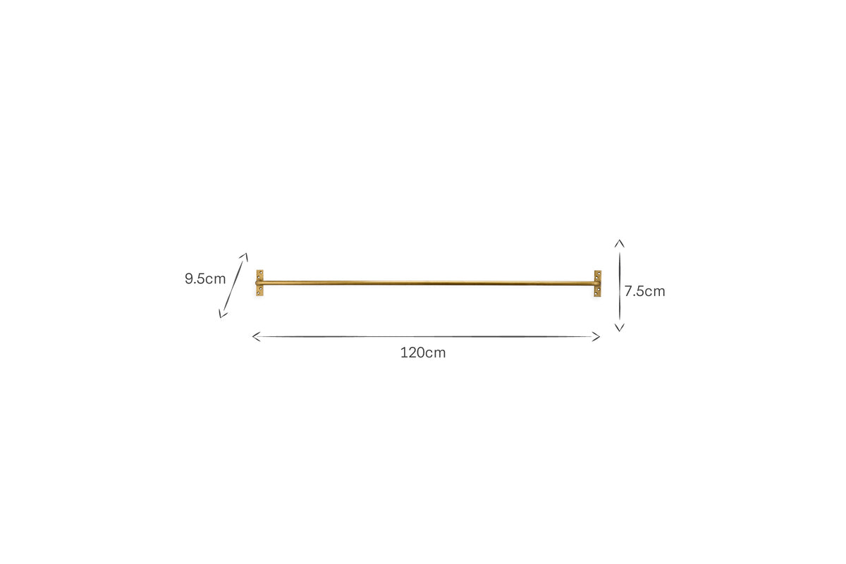 Laila Iron Hanging Rail - Brass