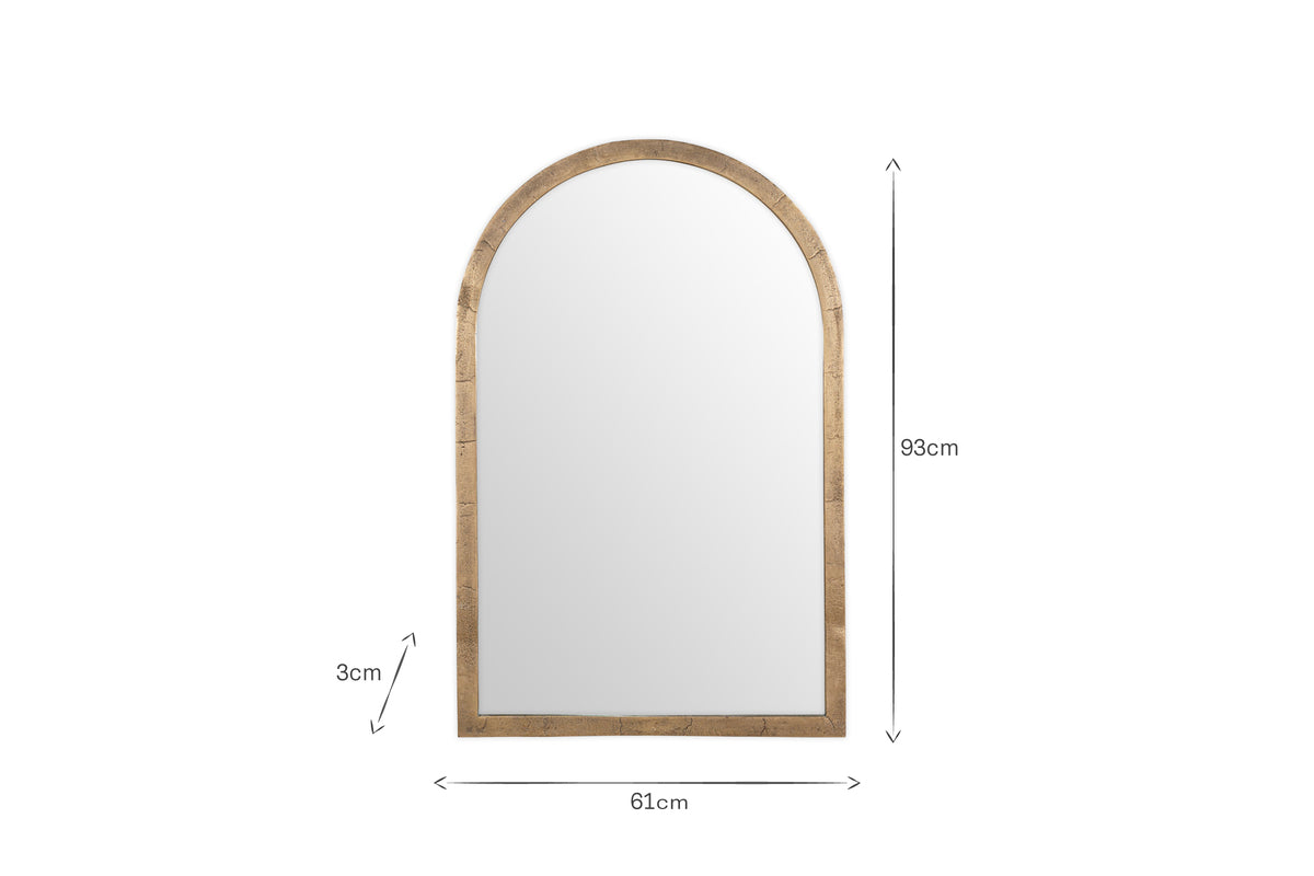 Murwara Wall Mirror - Antique Brass