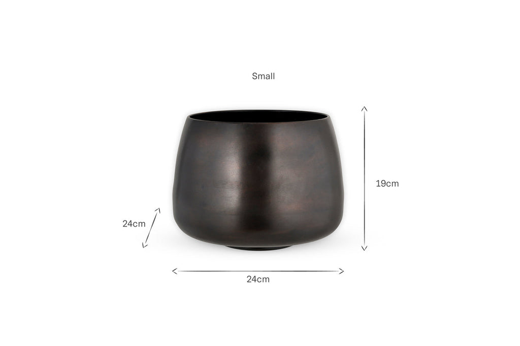Maliki Plant Pot - Aged Bronze