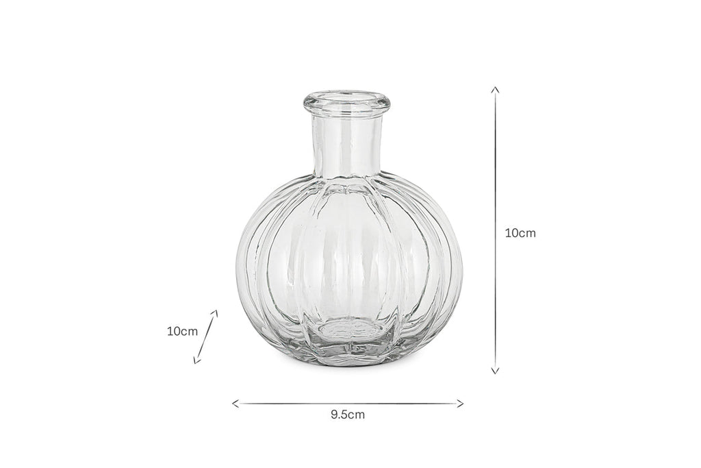 Mayumi Recycled Glass Bud Vases - Clear (Set of 3)
