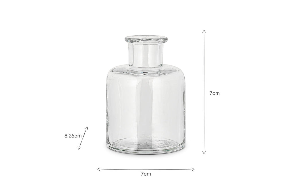 Mayumi Recycled Glass Bud Vases - Clear (Set of 3)