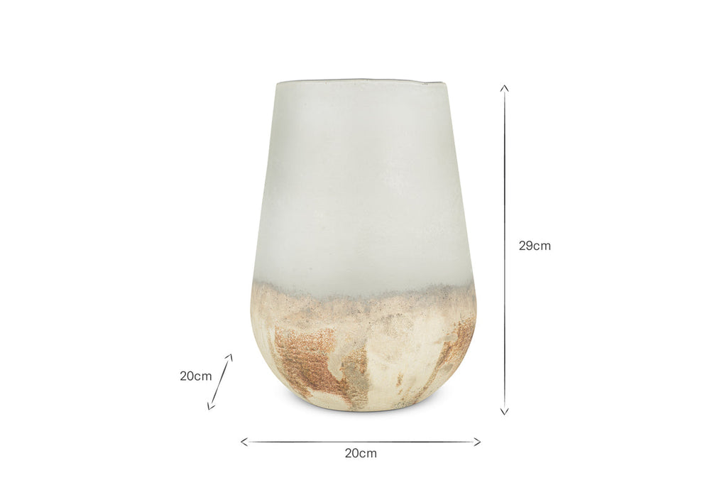 Ngolo Recycled Glass Vase - Aged Smoke