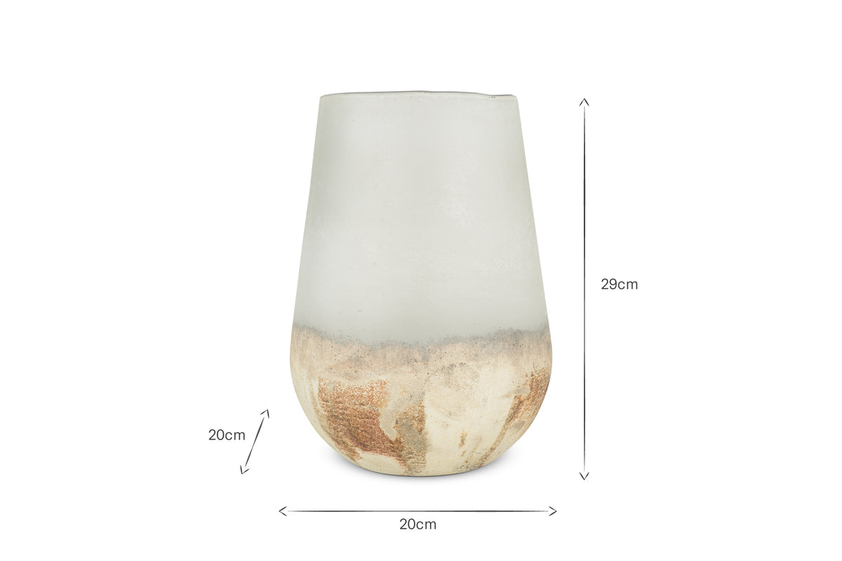 Ngolo Recycled Glass Vase - Aged Smoke